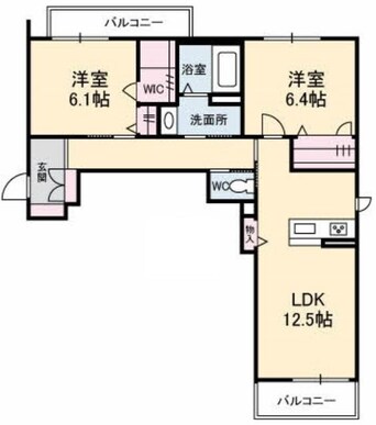 間取図 グランマスト西崎　Ｂ棟