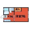 サンコーポ西古松 1Kの間取り