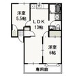 グリーンパーク西辛川Ｃ 2LDKの間取り
