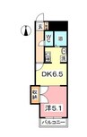 KM大元駅前 1DKの間取り