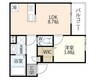 REGALE 船頭町 1LDKの間取り