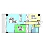 グリーンビレッジ北方 2LDKの間取り