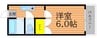 レジデンスモリヤ 1Kの間取り