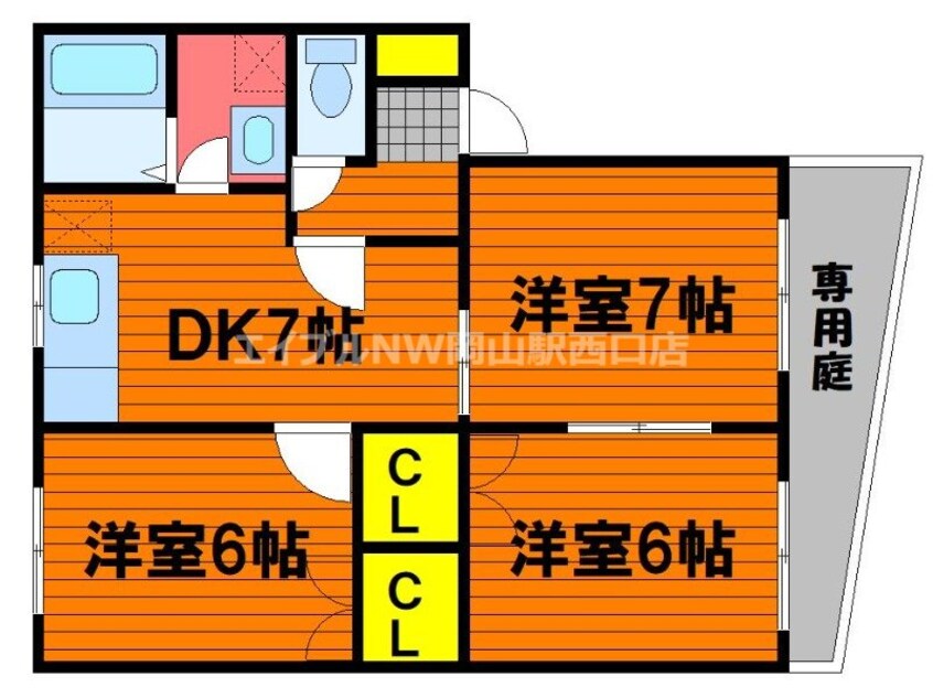 間取図 プロメナーデ黒住　C