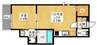 GRANDTIC 奉還町 1LDKの間取り