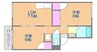 メゾンパストラル 2LDKの間取り