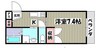 コーポオリーブ 1Kの間取り