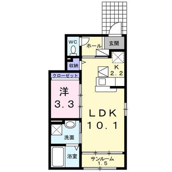 間取図 リバーサイド　ソレアード