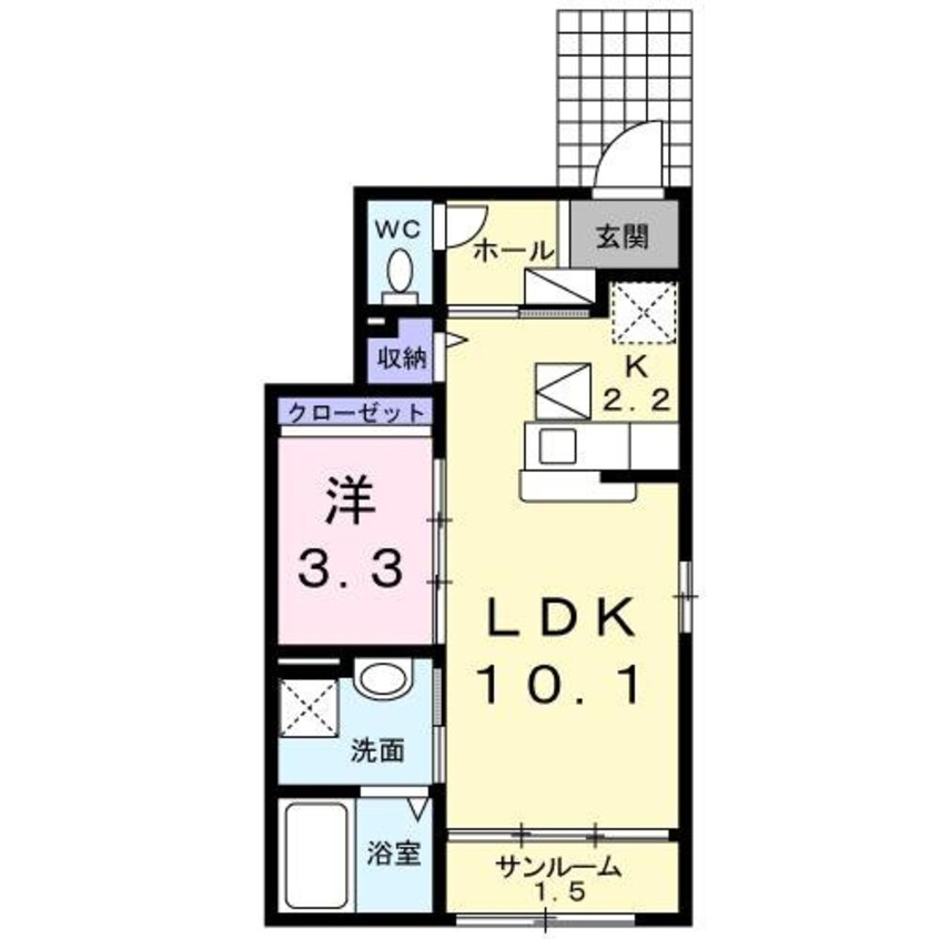 間取図 リバーサイド　ソレアード