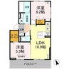 Tiare Manbai 2LDKの間取り