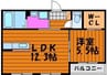 フローラルコート 1LDKの間取り