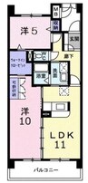 エクセレント・ヴィラ 2LDKの間取り