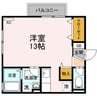 プランタン寿 1Rの間取り