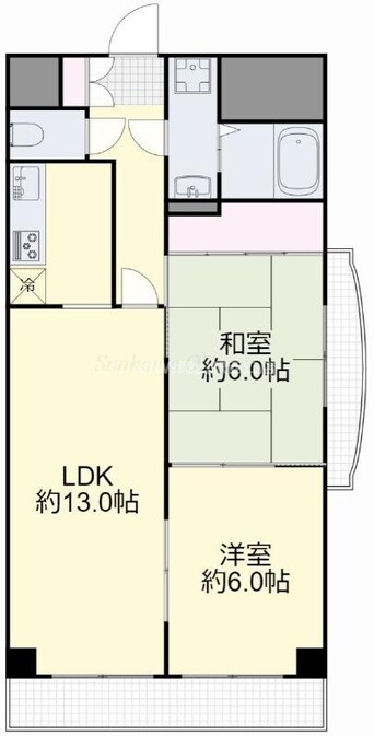 間取図 コロニアルリビング西島田ウエストタワー