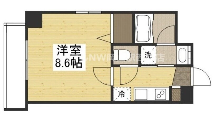 間取図 月光岡山市役所前