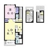 ラフレーズ田中 1LDKの間取り