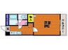 メゾンシャルマン 1Kの間取り