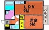 グランドソレイユ　Ｂ棟 1LDKの間取り