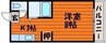 ウエスト岡山Ⅱ 1Kの間取り