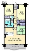 サントノーレ西市 3LDKの間取り