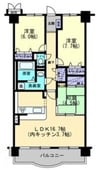 サントノーレ西市 3LDKの間取り
