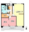 清幸マンション野田 2LDKの間取り