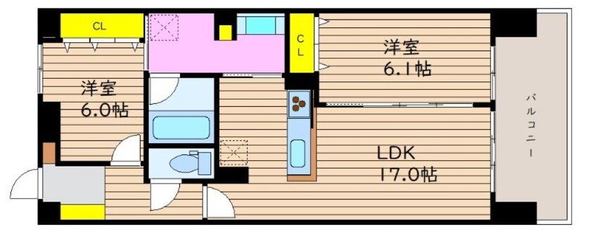 間取図 アルファステイツ鹿田本町