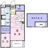 カーサ　スウィート 1DKの間取り