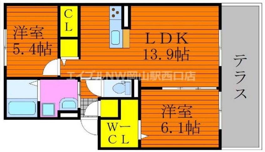 間取図 グランフェリス　A棟