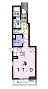 カサラン 1Rの間取り
