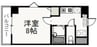 パラッツォ・ミキ 1Kの間取り