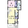 グラシオッソ　幹 1LDKの間取り