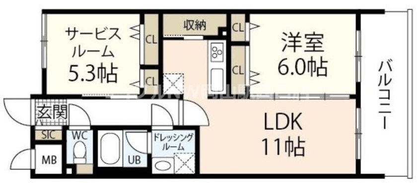 間取図 セントラルアヴェニュー田町