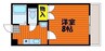 メゾンあけぼの 1Kの間取り