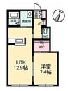 コーポ　カノン　B棟 1LDKの間取り