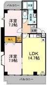 サンセリテItano　Ａ棟 2LDKの間取り