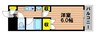 K’sB下伊福 B棟 1Kの間取り