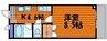 グリンパレスⅡ 1DKの間取り