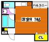 Nポート大供 1Kの間取り