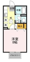 メゾンたちばな　Ｂ棟 1Kの間取り