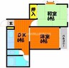 コーポ門田屋敷 2DKの間取り