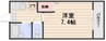 メゾンピュア 1Kの間取り