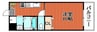 コンソラーレ春日町 1Kの間取り