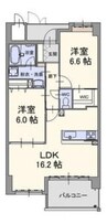 グランマスト伊島 2LDKの間取り