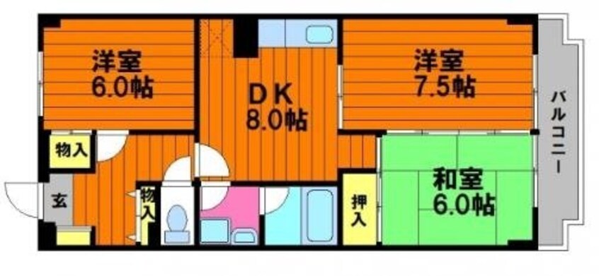 間取図 グレースマンションエルフ