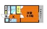 ハイツ八之坪 1Kの間取り
