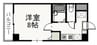 パラッツォ・ミキ 1Kの間取り