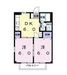 フォレストヒルズ 2DKの間取り