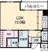ヴィオーラ中山下 1Rの間取り