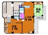 ラ・カンタータ 2LDKの間取り